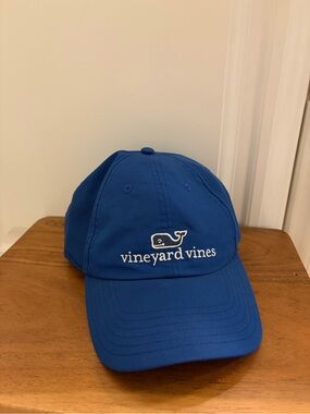 Vineyard Vines Blue Ball Cap Preppy Whale Logo Summer Dad Hat